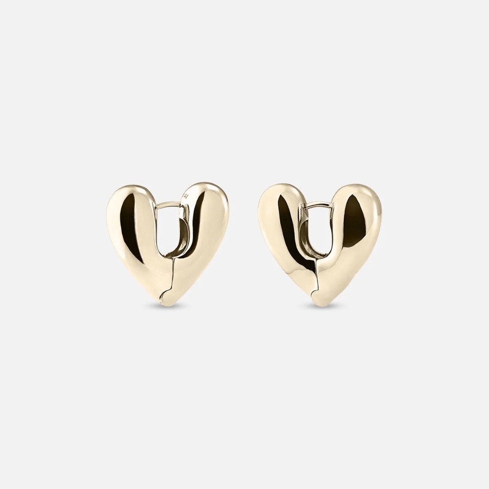NEW Annika Inez Gold Plated Heart Hoops, Small